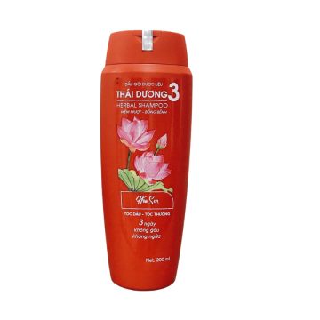 Dầu gội Dược Liệu Thái Dương 3 đỏ mềm mượt - bồng bềnh 200ml