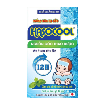 Hasocool ( Hộp 3 túi x 2 miếng)