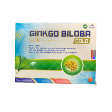 Ginkgo biloba gold ( Hộp 10 vỉ x 10 viên)