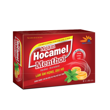Sun-Ngậm Hocamel Menthol ( hộp 3 vỉ x 8 viên)