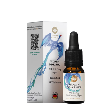 VITAMIN D3 + K2 MK7 200 IE + 15µg VEGAN
